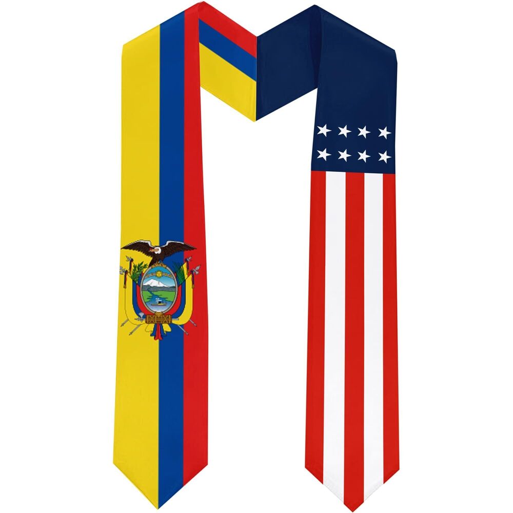 8875 Ecuador Flag International Students Graduation Sash Stole Scarves 180